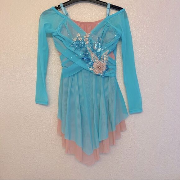 Revolution custom solo Dance lyrical dress STORIES UNTOLD RC24583 LC large child - Picture 2 of 11